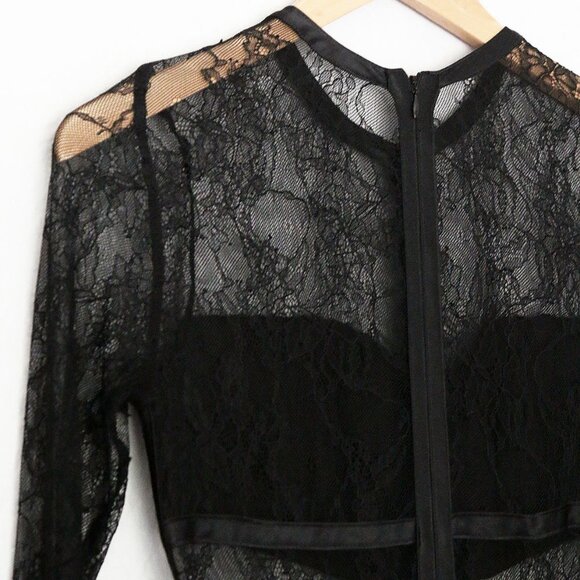 NEW Alexis Adal Dress S Black Sheer Lace Dark Romantic Whimsigoth Fairy $715 - Picture 13 of 16